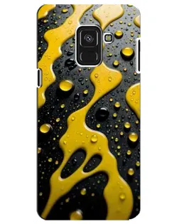 Чехол для Samsung Galaxy A8 Plus 2018 (A730F) с картинкой «Жидкое желтое золото»