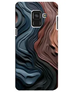 Чехол для Samsung Galaxy A8 Plus 2018 (A730F) с картинкой «Цветные волны каньона»