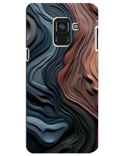 Чехол для Samsung Galaxy A8 Plus 2018 (A730F) с картинкой «Цветные волны каньона» Чехол для Samsung Galaxy A8 Plus 2018 (A730F) с картинкой «Цветные волны каньона»