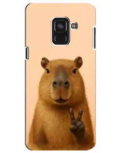 Чохол для Samsung Galaxy A8 Plus 2018 (A730F) з картинкою «Капібара вікторія» Чохол для Samsung Galaxy A8 Plus 2018 (A730F) з картинкою «Капібара вікторія»