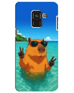 Чохол для Samsung Galaxy A8 Plus 2018 (A730F) з картинкою «Морська капібара» Чохол для Samsung Galaxy A8 Plus 2018 (A730F) з картинкою «Морська капібара»