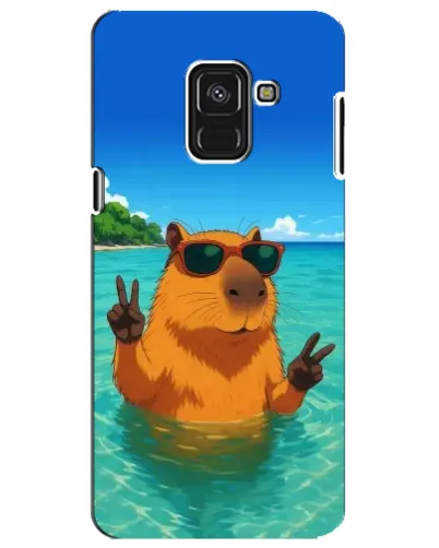 Чохол для Samsung Galaxy A8 Plus 2018 (A730F) з картинкою «Морська капібара» Чохол для Samsung Galaxy A8 Plus 2018 (A730F) з картинкою «Морська капібара»