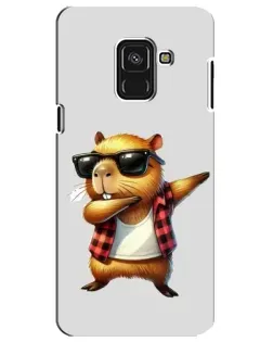 Чохол для Samsung Galaxy A8 Plus 2018 (A730F) з картинкою «Капібара репер даб» Чохол для Samsung Galaxy A8 Plus 2018 (A730F) з картинкою «Капібара репер даб»