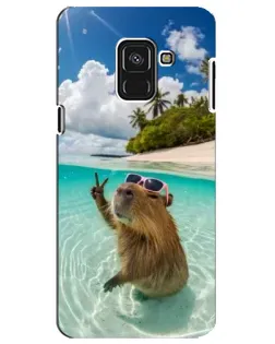 Чохол для Samsung Galaxy A8 Plus 2018 (A730F) з картинкою «Капібара на морі» Чохол для Samsung Galaxy A8 Plus 2018 (A730F) з картинкою «Капібара на морі»