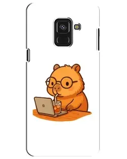 Чохол для Samsung Galaxy A8 Plus 2018 (A730F) з картинкою «Капібара з ноутбуком» Чохол для Samsung Galaxy A8 Plus 2018 (A730F) з картинкою «Капібара з ноутбуком»