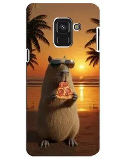 Чохол для Samsung Galaxy A8 Plus 2018 (A730F) з картинкою «Капібара з піцою» Чохол для Samsung Galaxy A8 Plus 2018 (A730F) з картинкою «Капібара з піцою»