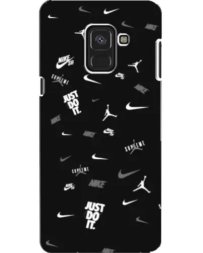 Чохол для Samsung Galaxy A8 2018 (A530F) з картинкою «Nike Black Pattern» Чохол для Samsung Galaxy A8 2018 (A530F) з картинкою «Nike Black Pattern»