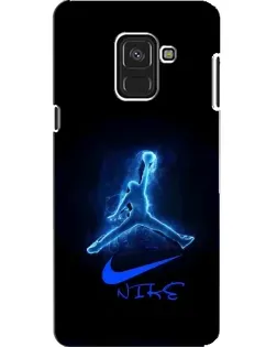 Чохол для Samsung Galaxy A8 2018 (A530F) з картинкою «Jordan Neon Blue»