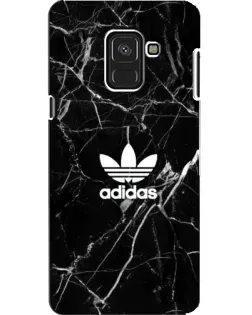 Чехол для Samsung Galaxy A8 2018 (A530F) с картинкой «Белый мрамор Adidas»