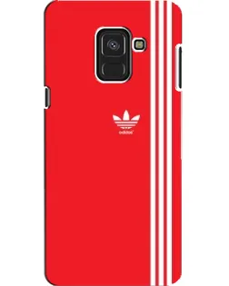 Чехол для Samsung Galaxy A8 2018 (A530F) с картинкой «Красный минимализм Adidas»