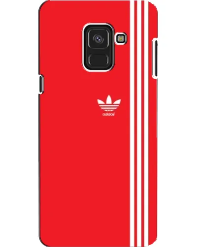 Чехол для Samsung Galaxy A8 2018 (A530F) с картинкой «Красный минимализм Adidas»