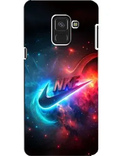 Чехол для Samsung Galaxy A8 2018 (A530F) с картинкой «Огненный логотип Nike»