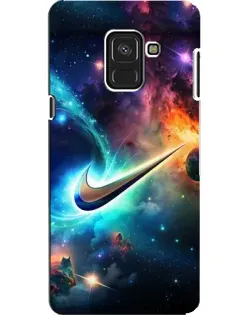 Чехол для Samsung Galaxy A8 2018 (A530F) с картинкой «Космический Nike Swoosh»