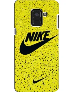 Чехол для Samsung Galaxy A8 2018 (A530F) с картинкой «Желтый текстурный Nike»