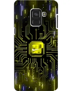 Чехол для Samsung Galaxy A8 2018 (A530F) с картинкой «Nike — золотая искра»