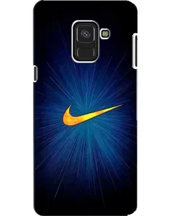 Чехол для Samsung Galaxy A8 2018 (A530F) с картинкой «Синий пульс Nike»