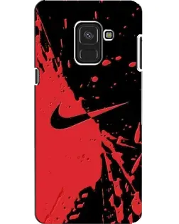 Чехол для Samsung Galaxy A8 2018 (A530F) с картинкой «Красные брызги Nike»