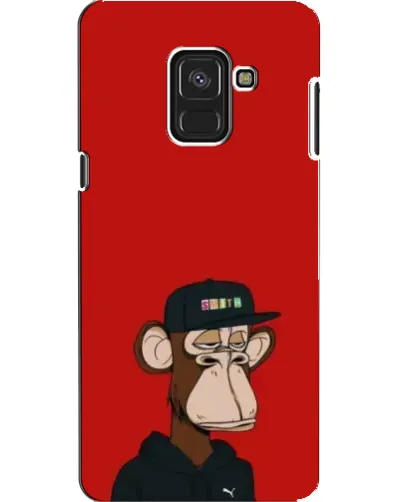Чехол для Samsung Galaxy A8 2018 (A530F) с картинкой «Bored Ape — красный фон» Чехол для Samsung Galaxy A8 2018 (A530F) с картинкой «Bored Ape — красный фон»