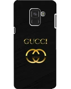 Чохол для Samsung Galaxy A8 2018 (A530F) з картинкою «Золотий логотип Gucci»