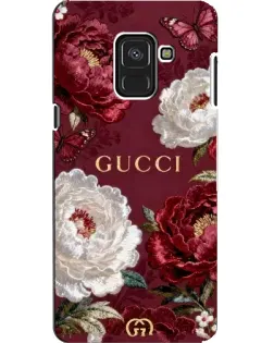 Чехол для Samsung Galaxy A8 2018 (A530F) с картинкой «Gucci — бордовые розы»