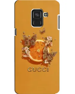 Чехол для Samsung Galaxy A8 2018 (A530F) с картинкой «Gucci — золотые бабочки»