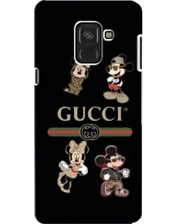 Чехол для Samsung Galaxy A8 2018 (A530F) с картинкой «Gucci — герои Disney и монограмма»