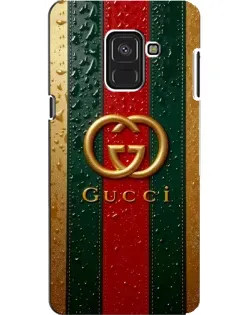Чехол для Samsung Galaxy A8 2018 (A530F) с картинкой «Gucci — фирменная полоса и золото»