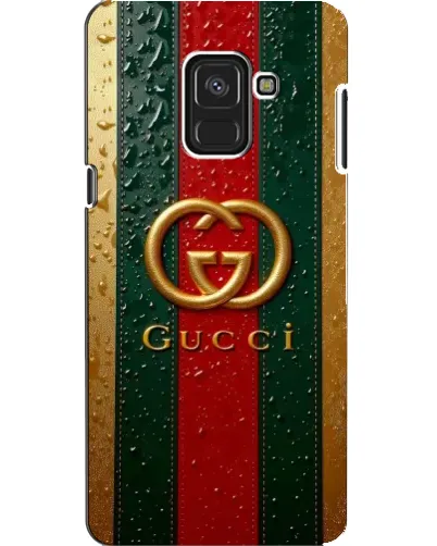 Чохол для Samsung Galaxy A8 2018 (A530F) з картинкою «Gucci — фірмова смуга та золото» Чохол для Samsung Galaxy A8 2018 (A530F) з картинкою «Gucci — фірмова смуга та золото»