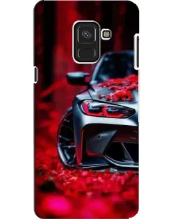 Чохол для Samsung Galaxy A8 2018 (A530F) з картинкою «Спортивна BMW та квіти»