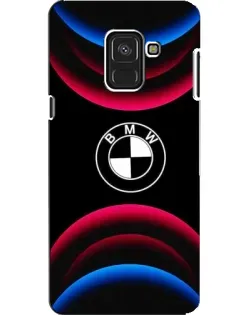 Чохол для Samsung Galaxy A8 2018 (A530F) з картинкою «Логотип BMW та неонові дуги»