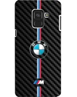 Чохол для Samsung Galaxy A8 2018 (A530F) з картинкою «Емблема BMW та карбон»