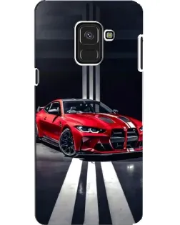 Чохол для Samsung Galaxy A8 2018 (A530F) з картинкою «Червона BMW на дорозі»