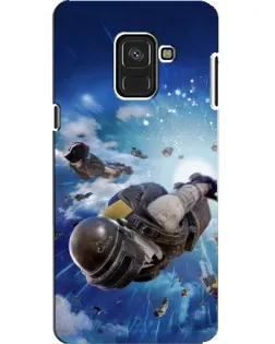Чехол для Samsung Galaxy A8 2018 (A530F) с картинкой «Десант PUBG — прыжок»