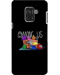 Чехол для Samsung Galaxy A8 2018 (A530F) с картинкой «Логотип Among Us»