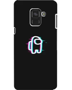 Чехол для Samsung Galaxy A8 2018 (A530F) с картинкой «Among Us неон»