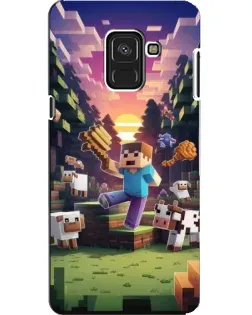 Чехол для Samsung Galaxy A8 2018 (A530F) с картинкой «Стив на ферме»