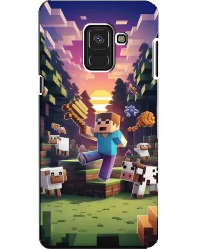 Чехол для Samsung Galaxy A8 2018 (A530F) с картинкой «Стив на ферме» Чехол для Samsung Galaxy A8 2018 (A530F) с картинкой «Стив на ферме»
