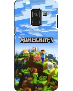 Чехол для Samsung Galaxy A8 2018 (A530F) с картинкой «Minecraft классический мир»
