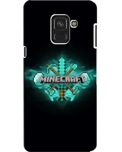 Чехол для Samsung Galaxy A8 2018 (A530F) с картинкой «Minecraft Diamond лого»