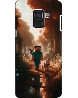 Чехол для Samsung Galaxy A8 2018 (A530F) с картинкой «Стив в лесу»
