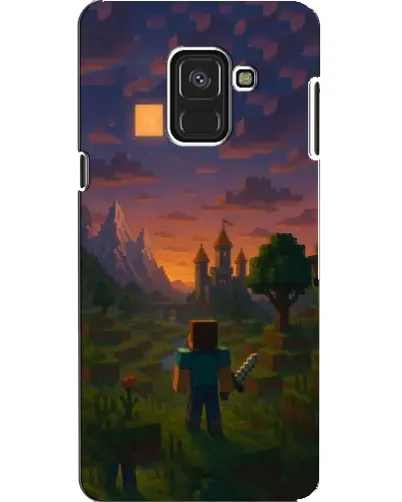 Чехол для Samsung Galaxy A8 2018 (A530F) с картинкой «Стив у башни» Чехол для Samsung Galaxy A8 2018 (A530F) с картинкой «Стив у башни»