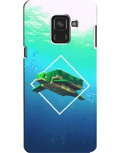 Чехол для Samsung Galaxy A8 2018 (A530F) с картинкой «Черепаха Minecraft»