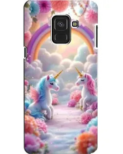 Чохол для Samsung Galaxy A8 2018 (A530F) з картинкою «Веселка і єдинороги» Чохол для Samsung Galaxy A8 2018 (A530F) з картинкою «Веселка і єдинороги»