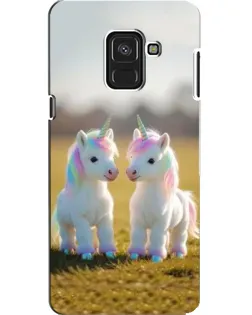 Чохол для Samsung Galaxy A8 2018 (A530F) з картинкою «Пара єдинорогів»