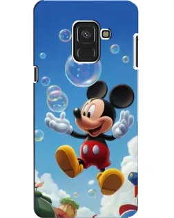 Чехол для Samsung Galaxy A8 2018 (A530F) с картинкой «Mickey и мыльные пузыри»