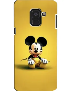 Чехол для Samsung Galaxy A8 2018 (A530F) с картинкой «Микки на желтом»