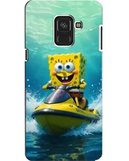 Чехол для Samsung Galaxy A8 2018 (A530F) с картинкой «Спанч Боб на гидроцикле»