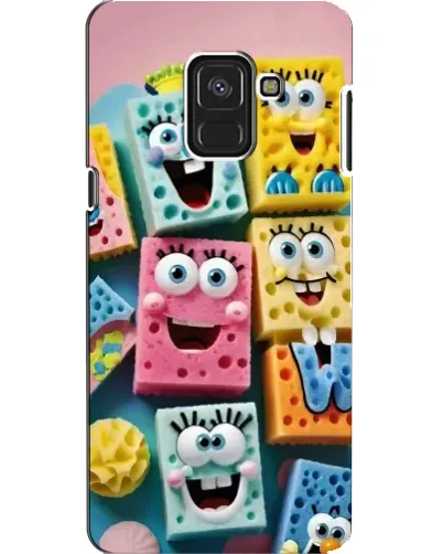 Чехол для Samsung Galaxy A8 2018 (A530F) с картинкой «Цветные губки» Чехол для Samsung Galaxy A8 2018 (A530F) с картинкой «Цветные губки»