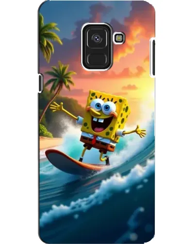 Чехол для Samsung Galaxy A8 2018 (A530F) с картинкой «Губка Боб серфингист» Чехол для Samsung Galaxy A8 2018 (A530F) с картинкой «Губка Боб серфингист»