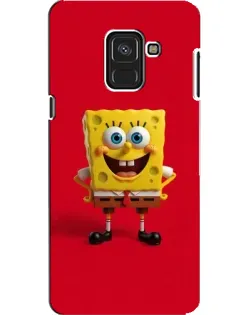 Чехол для Samsung Galaxy A8 2018 (A530F) с картинкой «Спанч Боб на красном»